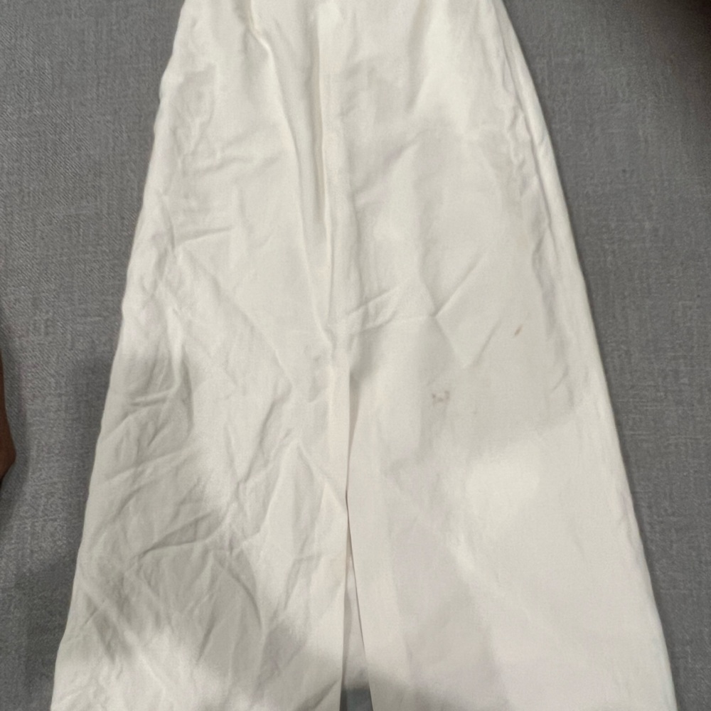 Cream Oscar De La Renta Long Linen Skirt. New with Tags.